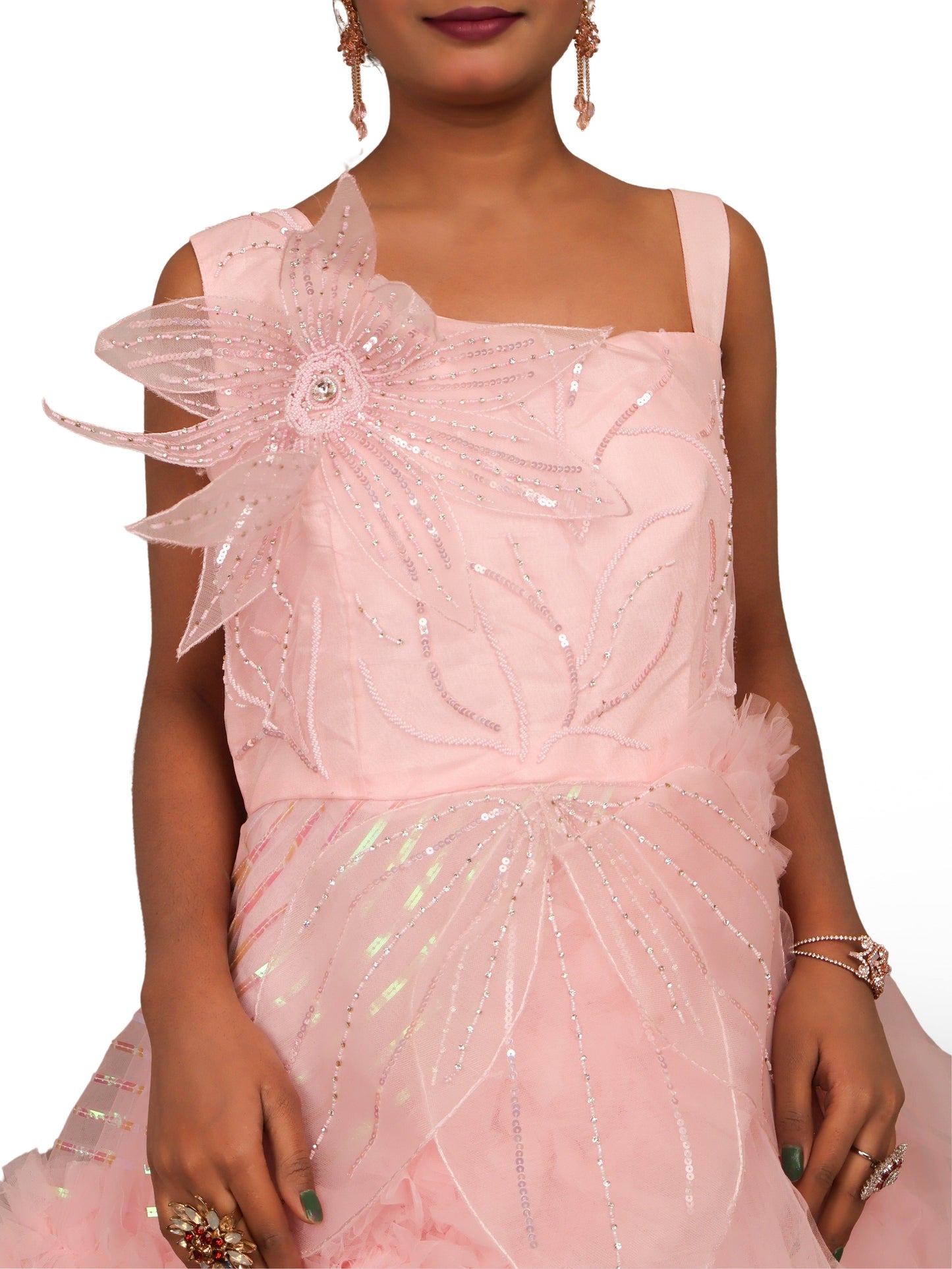 Gown with Beads & Sequin by Shreekama