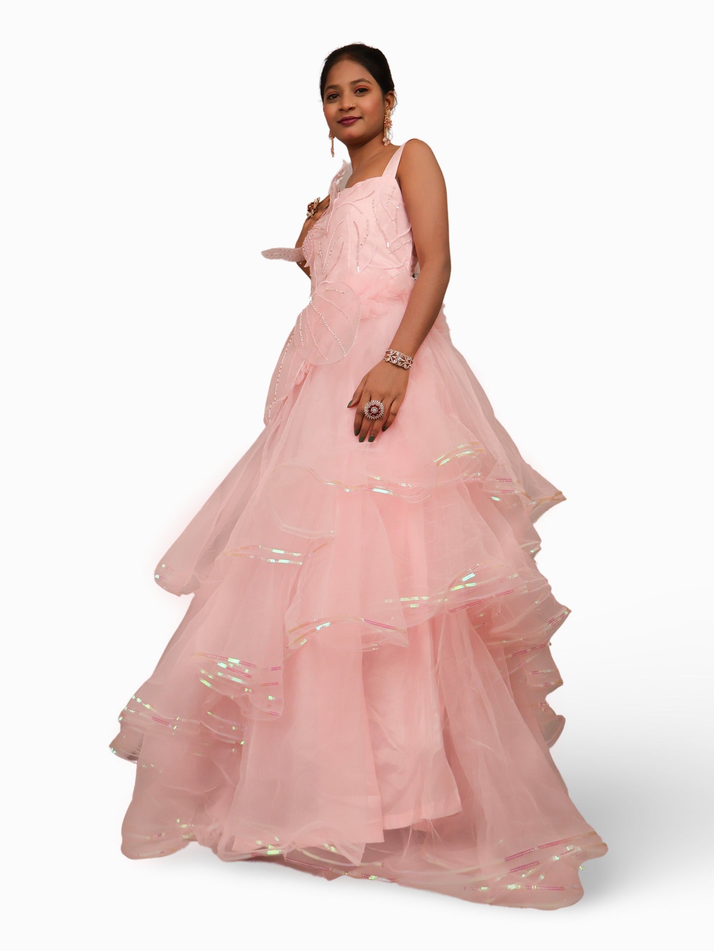 Gown with Beads & Sequin by Shreekama